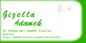 gizella adamek business card